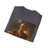 Charcoal cotton T-shirt featuring vibrant Avatar-themed landscape graphics