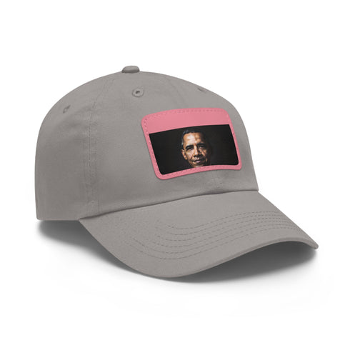 Barack Obama Edition White Baseball Cap with Light Brown Patch