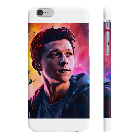 Neon Spidey Tom Holland Phone Case: Vibrant Slim Glossy Design