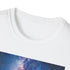 Charcoal cotton t-shirt with celestial Milky Way design in regular fit