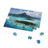 Bora Bora Paradise jigsaw puzzle with blue waters and overwater bungalows.