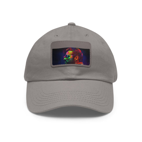 George Michael neon dreams watercolor baseball cap white rectangle hat.