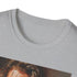 Charcoal cotton T-shirt with Anakin Skywalker painting showcases vibrant brushstrokes