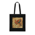 Eternal Flame Tote Bag black cotton phoenix design fashion accessory.