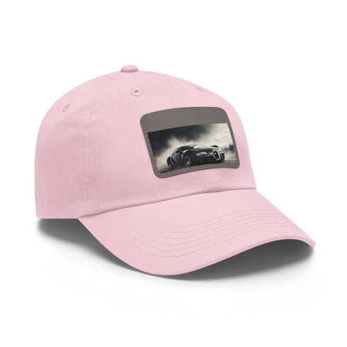 Bugatti Speedster Cap in White with Light Brown Patch, Unisex Vegan Hat