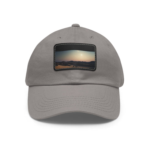 Desert Dreamer Full Moon Baseball Cap in White with Light Brown Patch