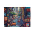 Pixel Paradise Blanket with retro gaming pixel art design in vibrant colors.