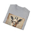 Charcoal cotton t-shirt with a whimsical reading llama and books design