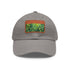 Gondorian Grove Baseball Cap white cotton hat with light brown patch.
