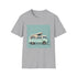 Retro Camper Van Adventure T-Shirt, Charcoal Color, Cotton Material.