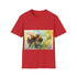 Bumblebee watercolor tee in charcoal cotton, crew neck, DTG print.