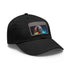 Neon Dreams Cap in White with Light Brown Patch and Rectangle Shape