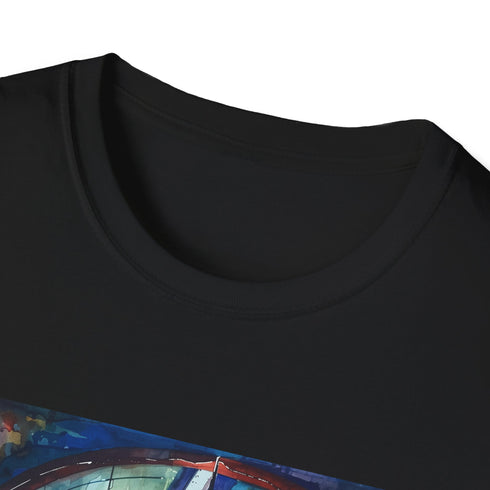 Charcoal watercolor London Underground t-shirt with crew neck and regular fit