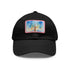 Empire State Skyline Watercolor Cap in White with Light Brown Patch.