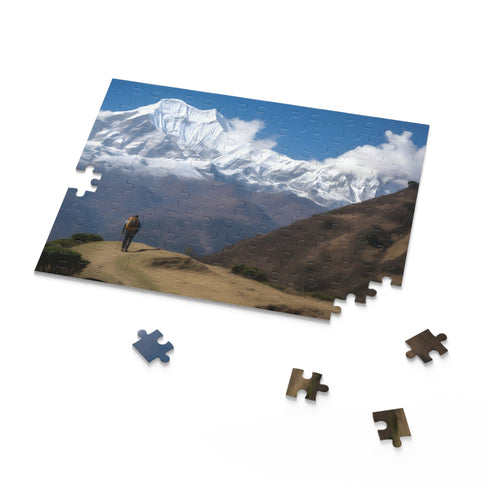 Annapurna Trekking Jigsaw Puzzle, 120 pcs, featuring Nepal's breathtaking landscapes.