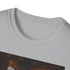 Charcoal crew neck cotton T-shirt with detailed Petra city graphic design
