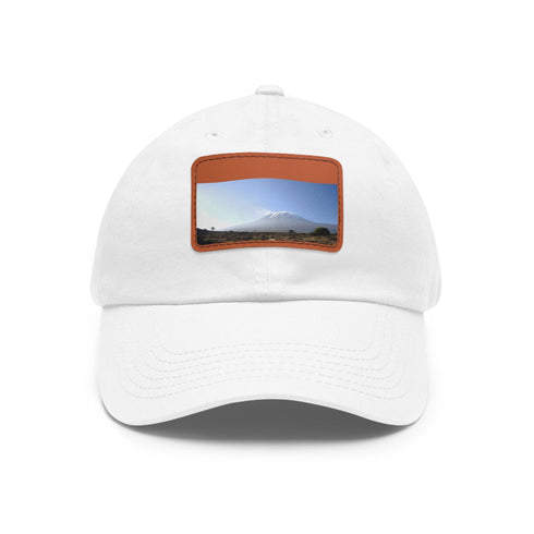 Kilimanjaro Summit Adventure Cap in White with Light Brown Patch
