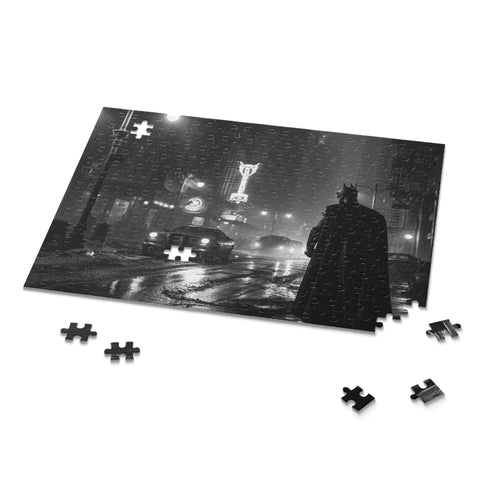 Batman Gotham City jigsaw puzzle with iconic villains for fans.