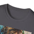 Charcoal T-shirt with vibrant Luke Skywalker painting and soft cotton feel