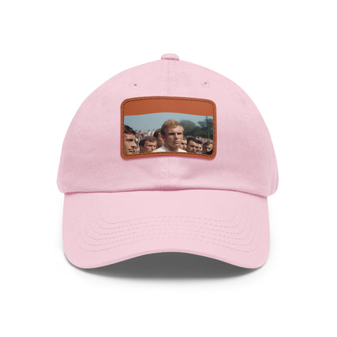 White Bobby Moore England World Cup 1966 hat with light brown patch.