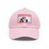 Cute basset hound baseball cap white light brown patch shape.