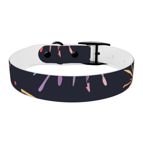Festive Fireworks Dog Collar in Black Onyx for Medium Dogs