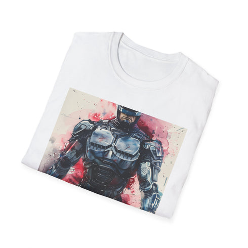 Charcoal RoboCop T-shirt with crew neck and regular fit made of cotton