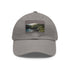Maui Breeze Baseball Cap in White with Light Brown Patch and Palm Tree Design