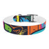 Neon graffiti dog collar for urban dogs in medium black onyx.