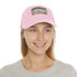 Blooming Bounty Botanical Baseball Cap in White with Light Brown Patch