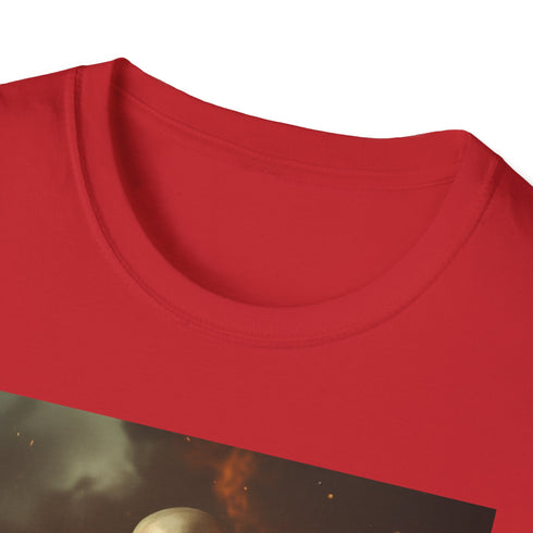 Charcoal cotton T-shirt with vibrant Avatar-inspired elements and regular fit
