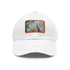 Skyline watercolor cap, white with light brown rectangle shape.