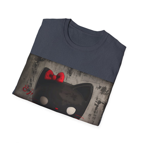 Kuromi Hello Kitty Magical Tee in Charcoal, Crew Neck, Cotton Fabric