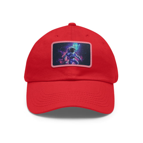 Galactic Explorer White Cotton Rectangle Unisex Space Astronaut Baseball Cap