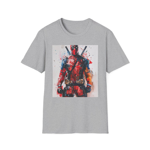 Charcoal Deadpool T-shirt with crew neck and bold graphic design