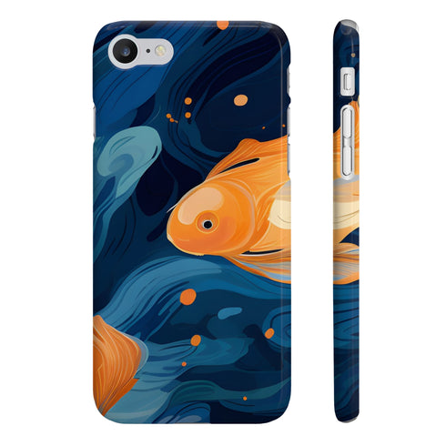 Golden Koi Slim Phone Case - Glossy iPhone 7/8 Plus.