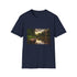 Charcoal cotton T-shirt with Amazon rainforest symphony design