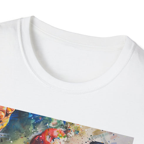 Charcoal cotton T-shirt with vibrant Superman portrait and regular crew neck fit