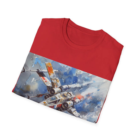 Galactic XWing Adventure Tee Charcoal Crew Neck Cotton Regular Fit