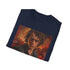 Charcoal cotton T-shirt with vibrant painting of Anakin Skywalker in transformation
