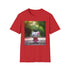 Sanrio Safari Hello Kitty Charcoal T-Shirt, Vibrant Jungle Sunset Print