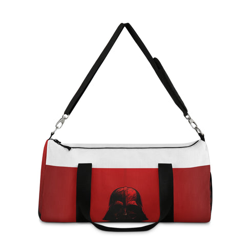 Darth Vader themed dark duffle bag with all over print.