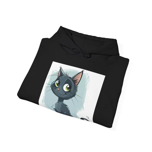 Whiskers & Wonder Navy Catventure Hoodie, Regular Fit Unisex Women's/Men's Clothing