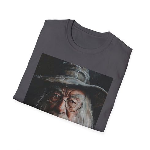 Sage Wisdom Albus Dumbledore Charcoal T-shirt - Soft cotton, regular fit.