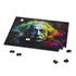 Neon Einstein Jigsaw Puzzle 10" x 8" vibrant portrait challenge.