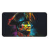 Watercolor neon Napoleon desk mat with vibrant artistic design for workspace.