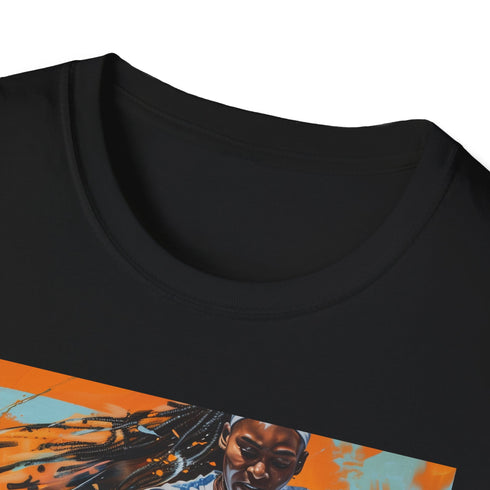 Rising Star Coco Gauff graphic T-shirt in charcoal cotton.