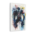 Venom symbiote canvas print showcasing Spider-Man bonding, 18" x 12".