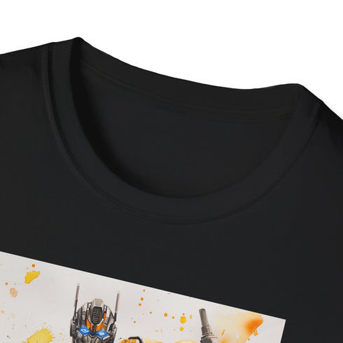 Charcoal cotton T-shirt featuring vibrant Bumblebee graphic in regular fit