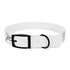 Chic minimalist dog face collar in black onyx for medium dogs.